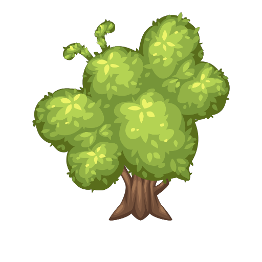 Cute Bee Green Tree