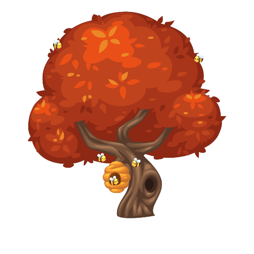 Cute Bee Hive Tree