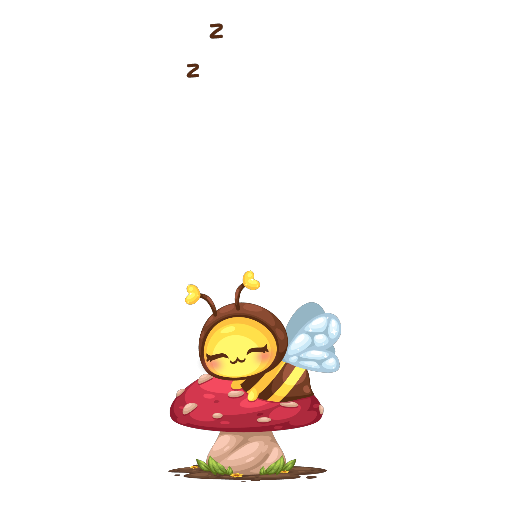 Cute Bee Mushroom