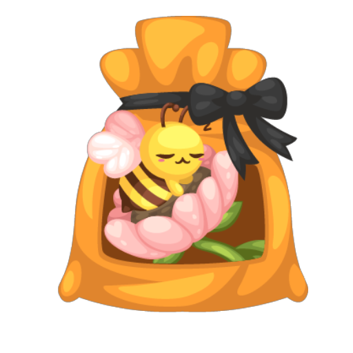 Cute Bee Pink Flower Seed