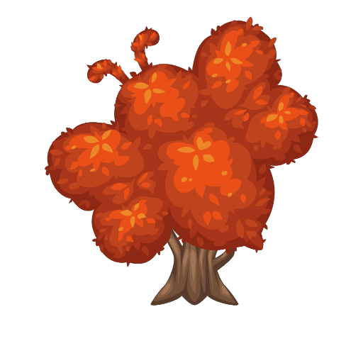 Cute Bee Red Tree