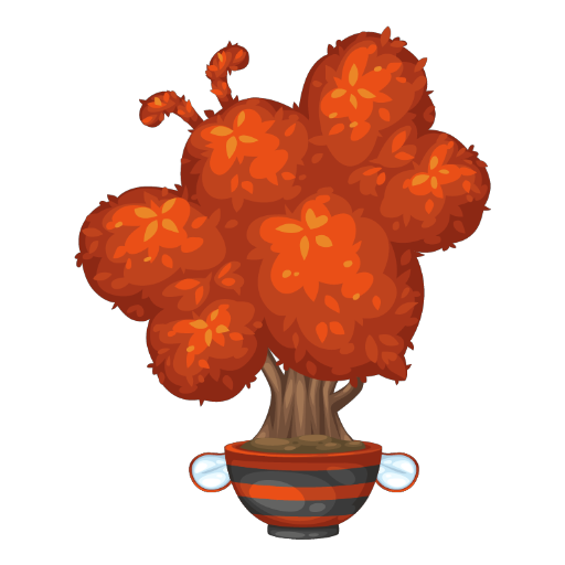 Cute Bee Red Tree Bonsai