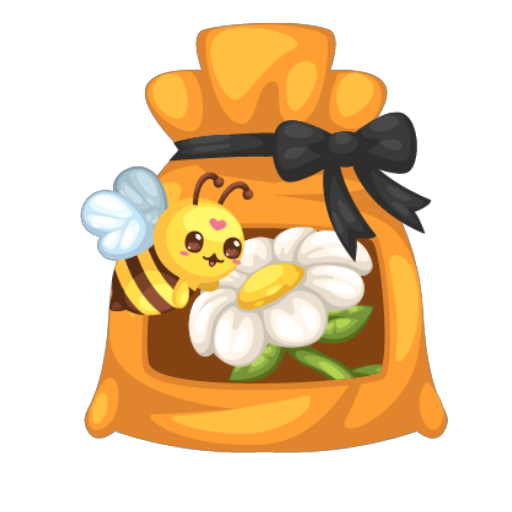 Cute Bee White Flower Seed