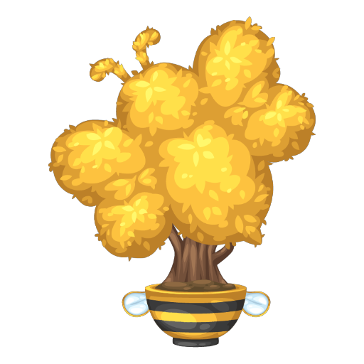 Cute Bee Yellow Tree Bonsai