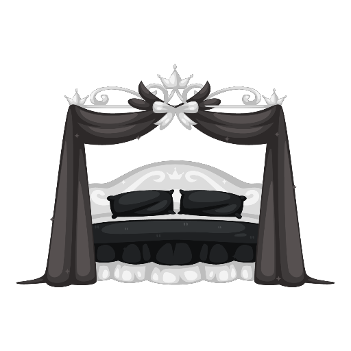 Cute Black Veil Bed