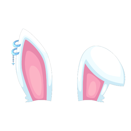 Cute Blue Bunny King Ears