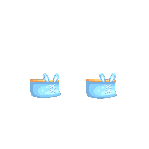 Cute Blue Bunny King Shoes