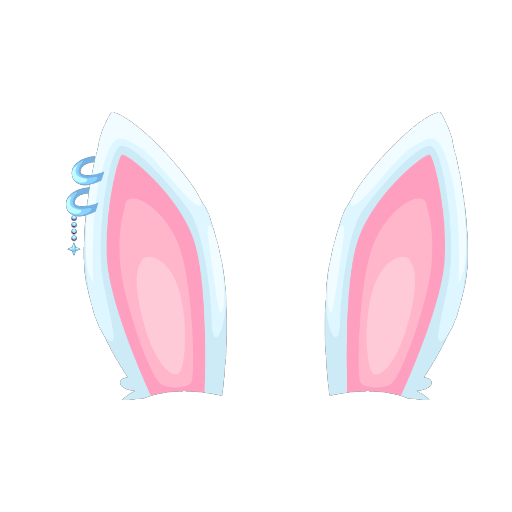 Cute Blue Bunny Queen Ears