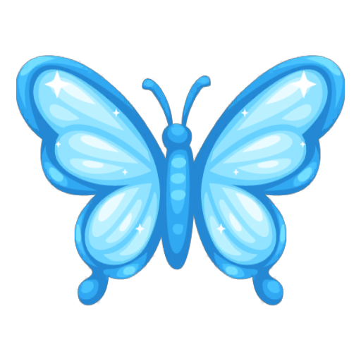 Cute Blue Butterfly