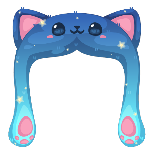 Cute Blue Cat Hat
