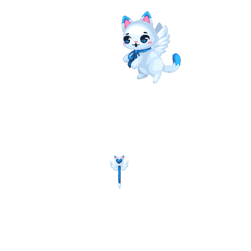 Cute Blue Cat Sceptre