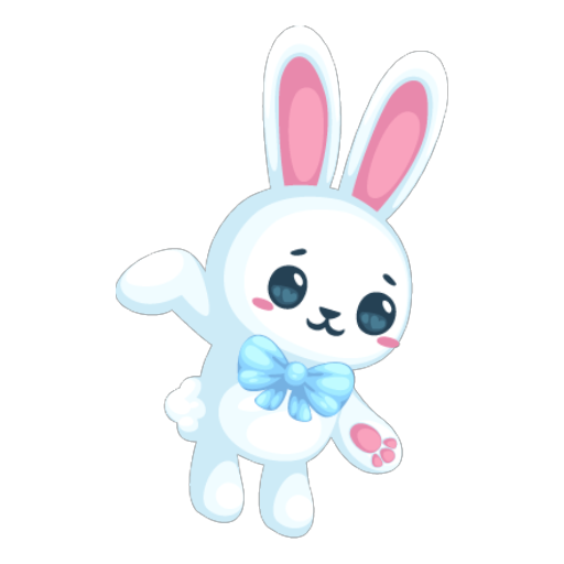 Cute Blue Hanging Boy Bunny
