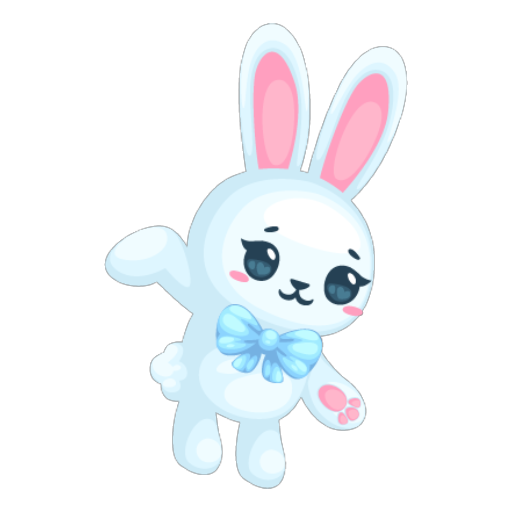 Cute Blue Hanging Bunny
