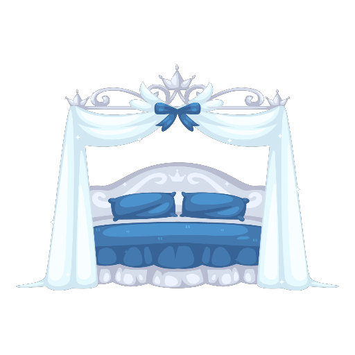 Cute Blue Veil Bed