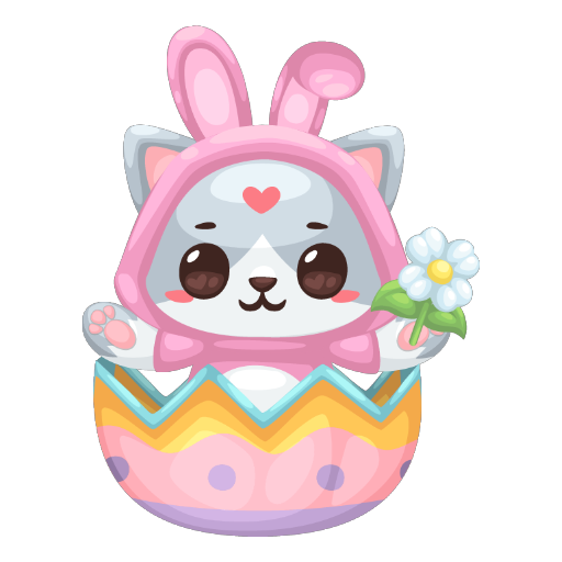 Cute Cat Easter Egg