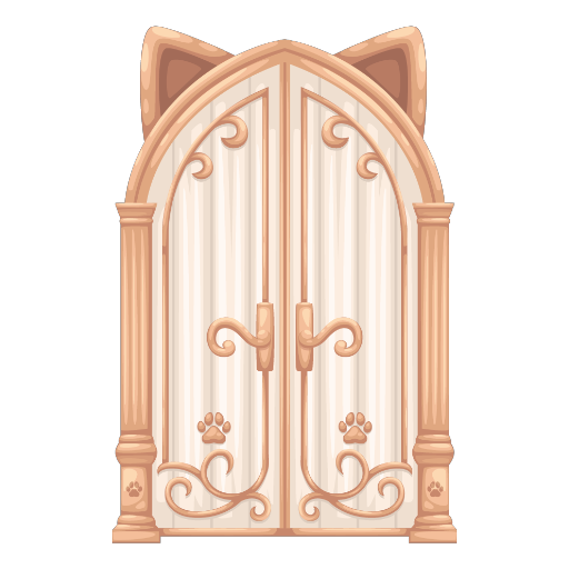 Cute Cat Palace Door