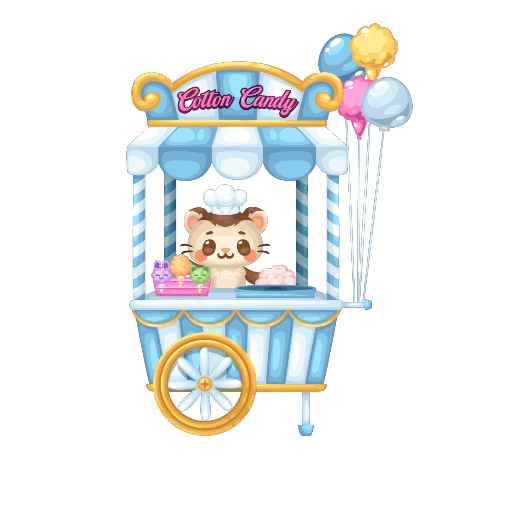 Cute Cotton Candy Stand Seller