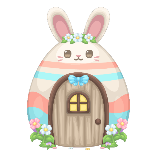 Cute Easter Bunny Door