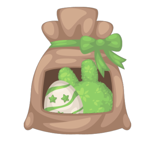 Cute Easter Egg Green Tree Seed