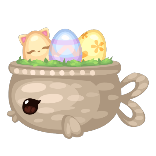 Cute Easter Eggs Basket Fish