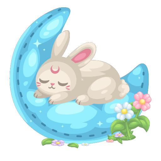 Cute Easter Sleepy Bunny