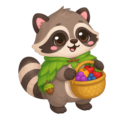 Cute Fruity Raccoon