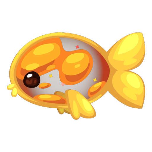 Cute Gold Lava Lamp Fish