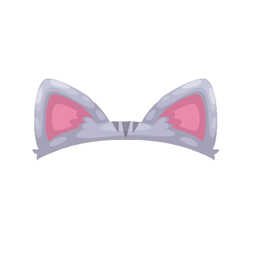 Cute Gray Cat Ears