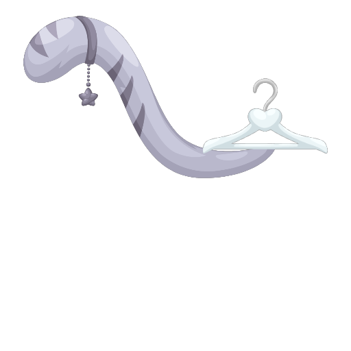Cute Gray Cat Tail