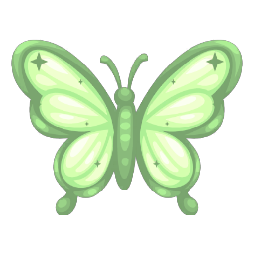 Cute Green Butterfly