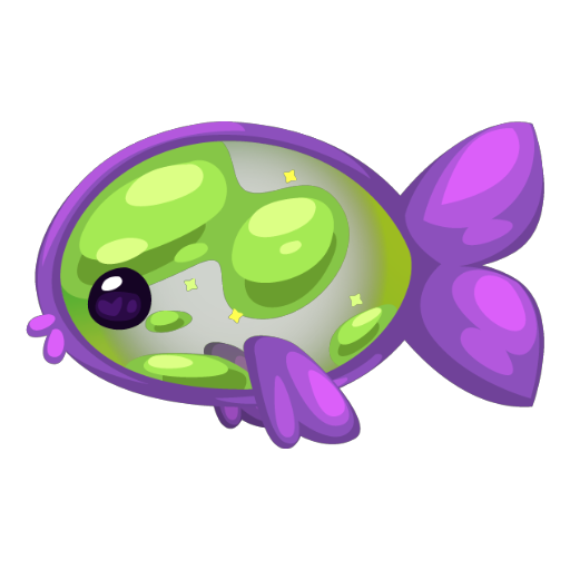 Cute Green Lava Lamp Fish
