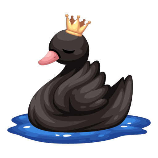 Cute King Black Swan