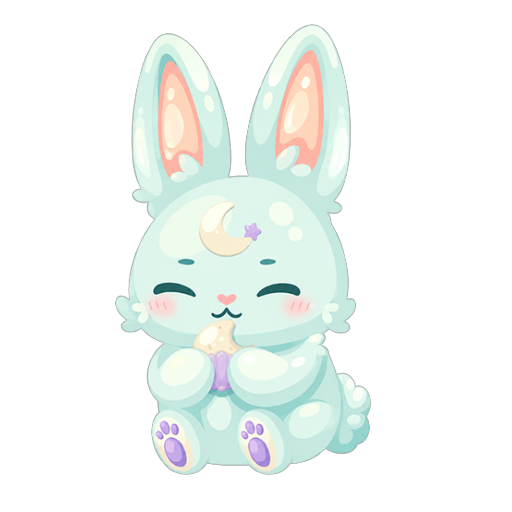 Cute Magical Moon Bunny