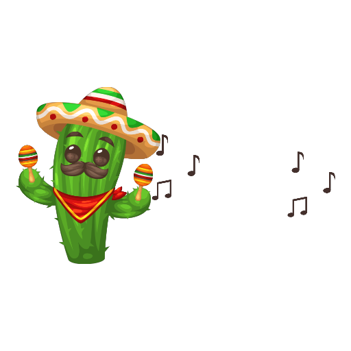 Cute Mexican Dancing Cactus