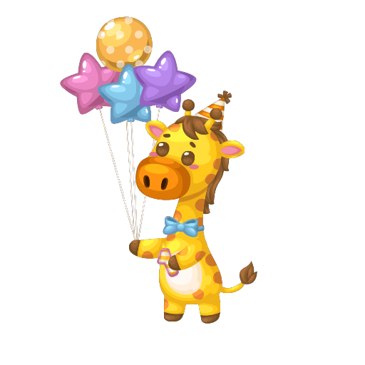 Cute Party Balloons Giraffe