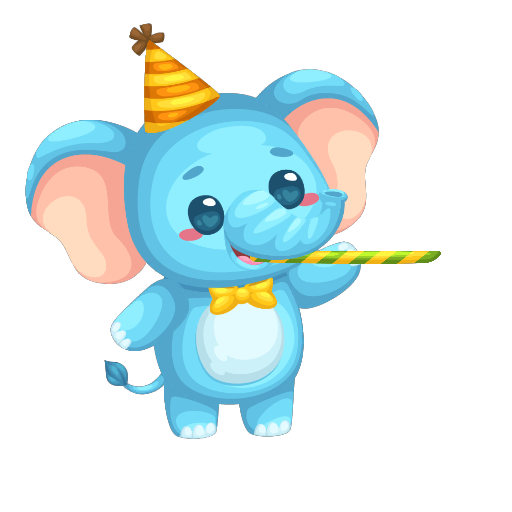 Cute Party Elephant