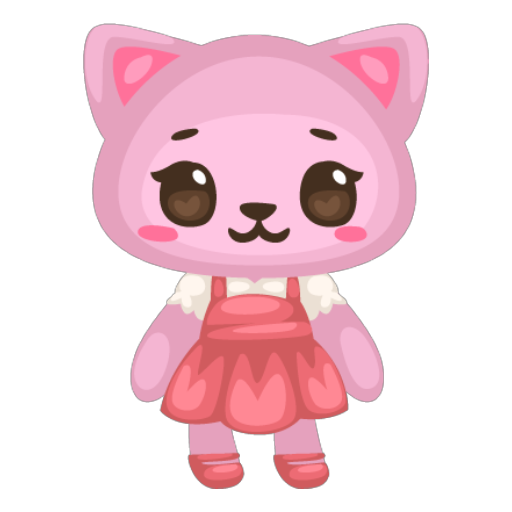 Cute Pink Dress Girl Doll