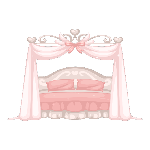 Cute Pink Veil Bed