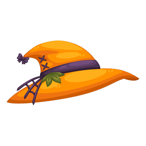 Cute Pumpkin Witch Girl Hat