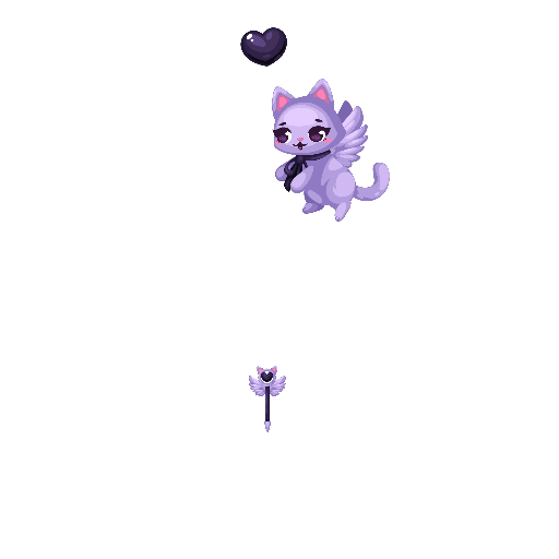 Cute Purple Cat Sceptre