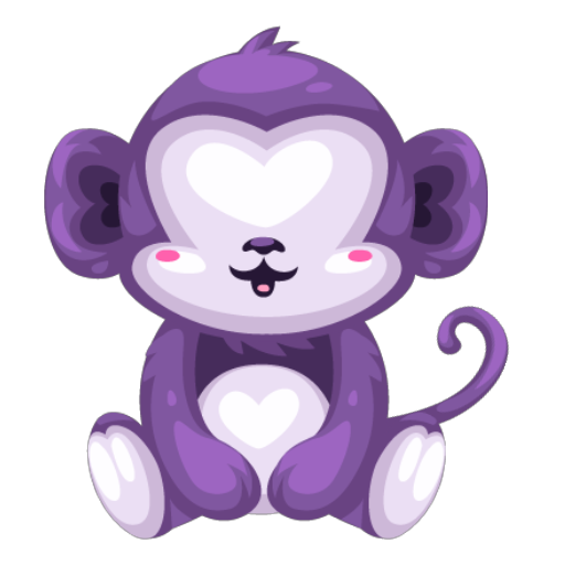 Cute Purple Monkey