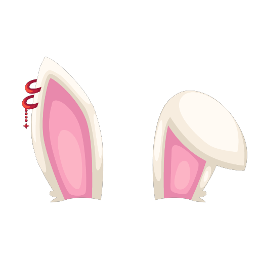 Cute Red Bunny King Ears