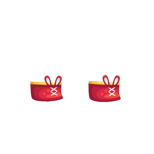 Cute Red Bunny King Shoes