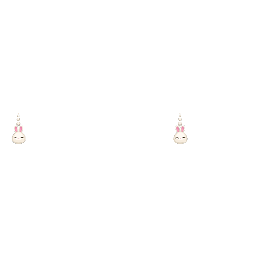 Cute Red Bunny Queen Earrings