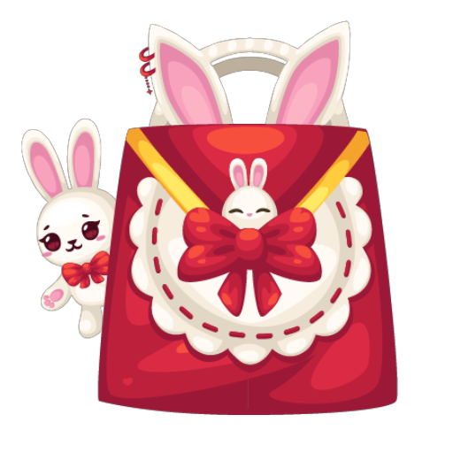 Cute Red Bunny Queen Outfit Bundle