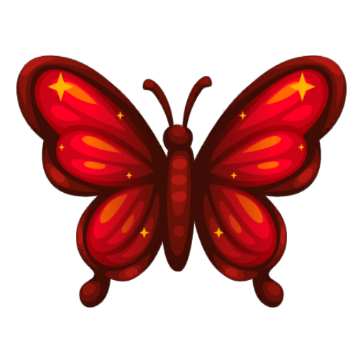 Cute Red Butterfly