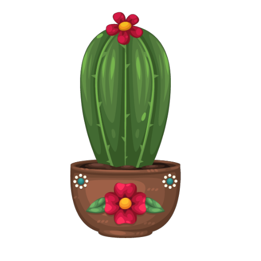 Cute Red Flower Cactus