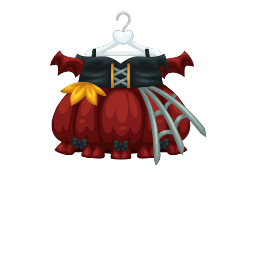 Cute Red Pumpkin Girl Dress