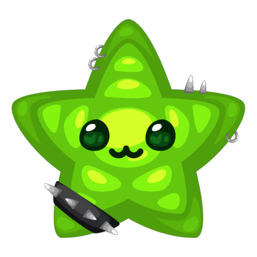 Cute Rocker Green Starfish