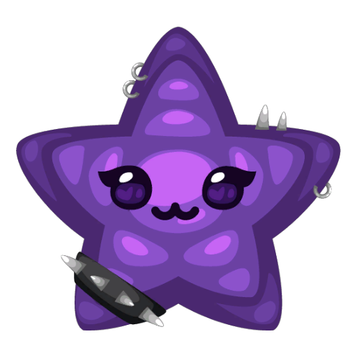 Cute Rocker Purple Starfish